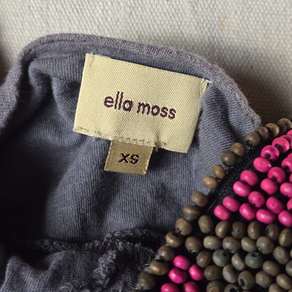 Ella Moss Women’s Gray Maxi‎ Dress | Sleeveless Beaded Neckline Size XS - Picture 3 of 12